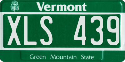VT license plate XLS439