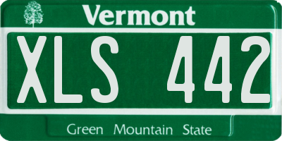 VT license plate XLS442