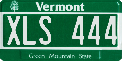 VT license plate XLS444