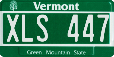 VT license plate XLS447
