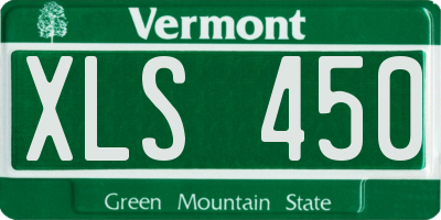 VT license plate XLS450