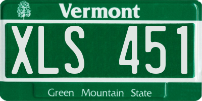 VT license plate XLS451