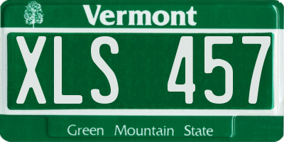 VT license plate XLS457