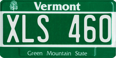 VT license plate XLS460