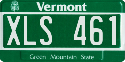 VT license plate XLS461