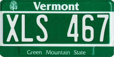 VT license plate XLS467