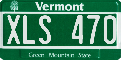 VT license plate XLS470