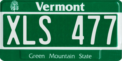 VT license plate XLS477