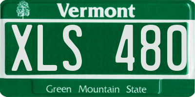 VT license plate XLS480