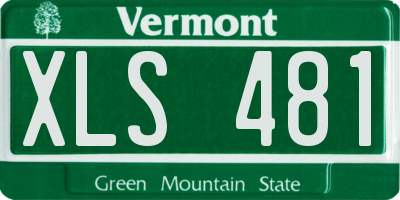 VT license plate XLS481