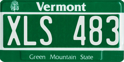 VT license plate XLS483
