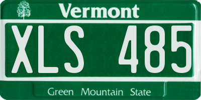 VT license plate XLS485