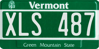 VT license plate XLS487