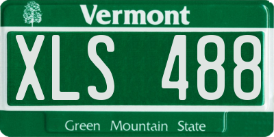 VT license plate XLS488