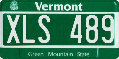 VT license plate XLS489