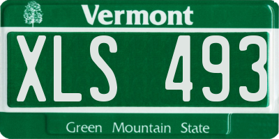 VT license plate XLS493