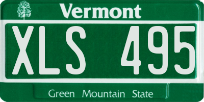 VT license plate XLS495
