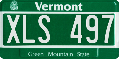VT license plate XLS497