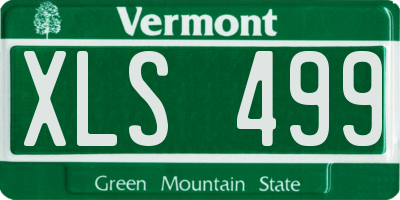 VT license plate XLS499