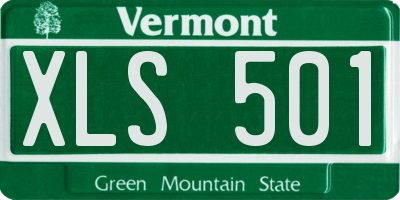 VT license plate XLS501