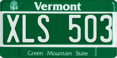 VT license plate XLS503