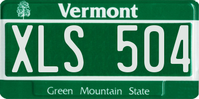VT license plate XLS504