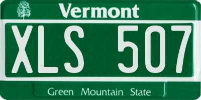 VT license plate XLS507