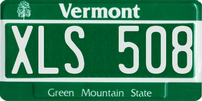 VT license plate XLS508