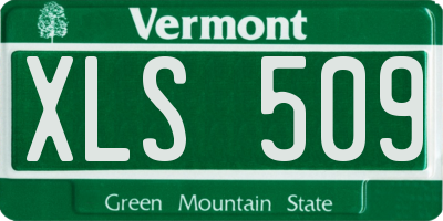 VT license plate XLS509