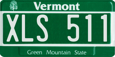 VT license plate XLS511