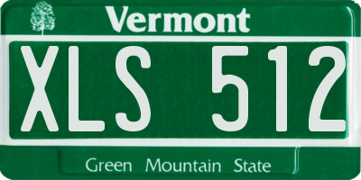 VT license plate XLS512