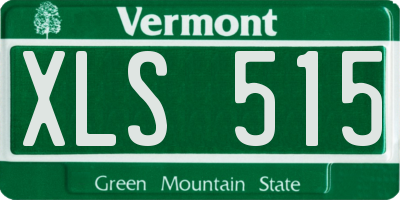 VT license plate XLS515