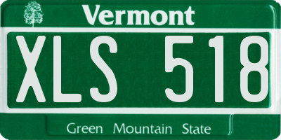 VT license plate XLS518