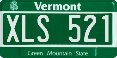VT license plate XLS521