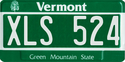 VT license plate XLS524