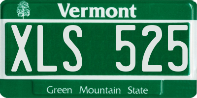 VT license plate XLS525