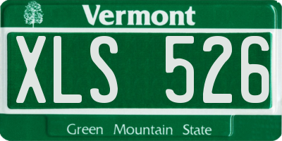 VT license plate XLS526