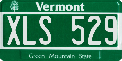 VT license plate XLS529