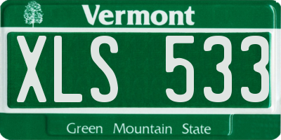 VT license plate XLS533