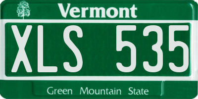 VT license plate XLS535
