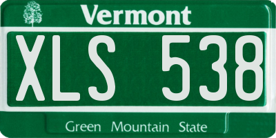 VT license plate XLS538