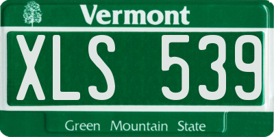 VT license plate XLS539