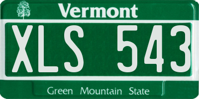 VT license plate XLS543