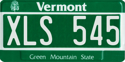 VT license plate XLS545