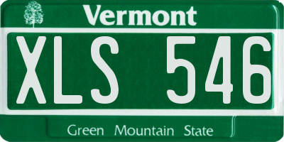 VT license plate XLS546
