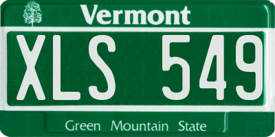 VT license plate XLS549