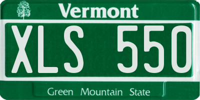 VT license plate XLS550