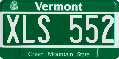 VT license plate XLS552