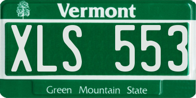 VT license plate XLS553