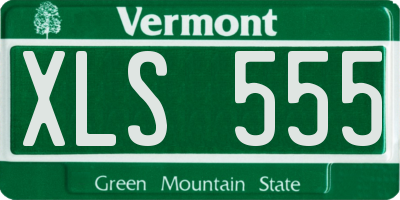 VT license plate XLS555